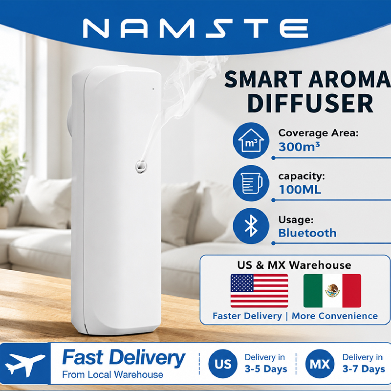 Home Fragrance Organic - NAMSTE Aromatischer Öldiffusor Bluetooth Duftdiffusor Steckdosen-Aromaöldiffusor