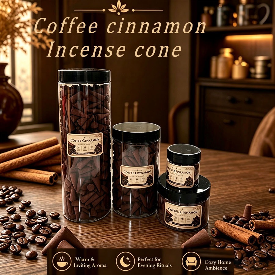 Home Fragrance Jar - Hochwertige Räucherkegel mit Kaffee-Aroma, erhältlich in
