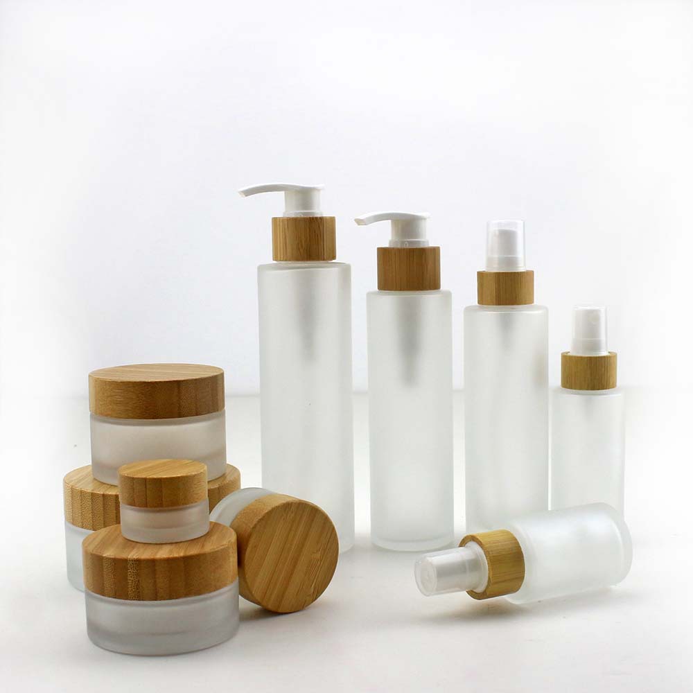 Home Fragrance Jar - Natürliche Bambus Parfüm Flasche Milchglas Leere